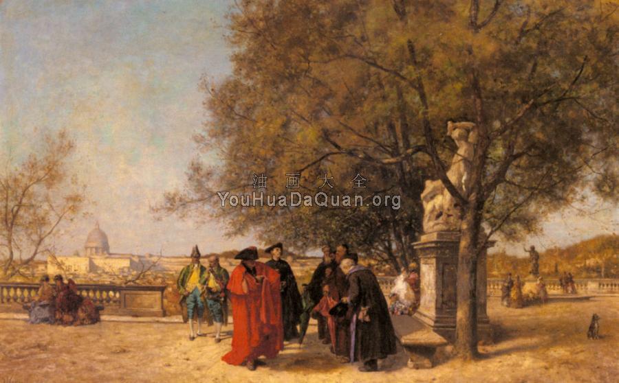 The Greeting In The Park - 费迪南德·赫尔布斯